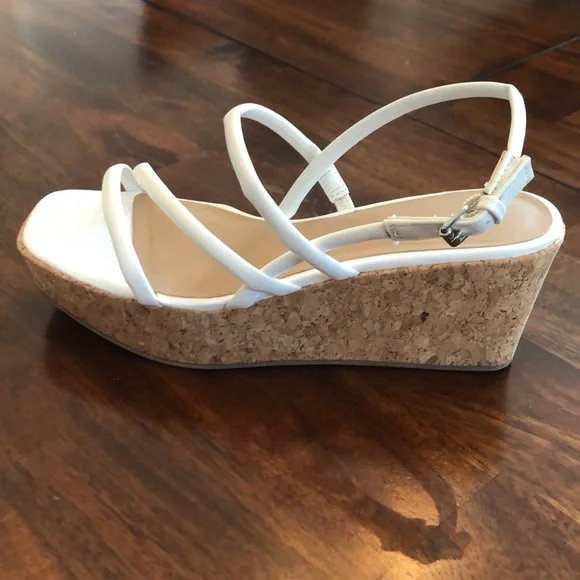 Cute strappy white platform sandals by sun + stone - Picture 6 of 10